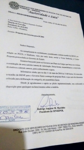 SINSEPOL pede apoio da Assembleia Legislativa para PCCS